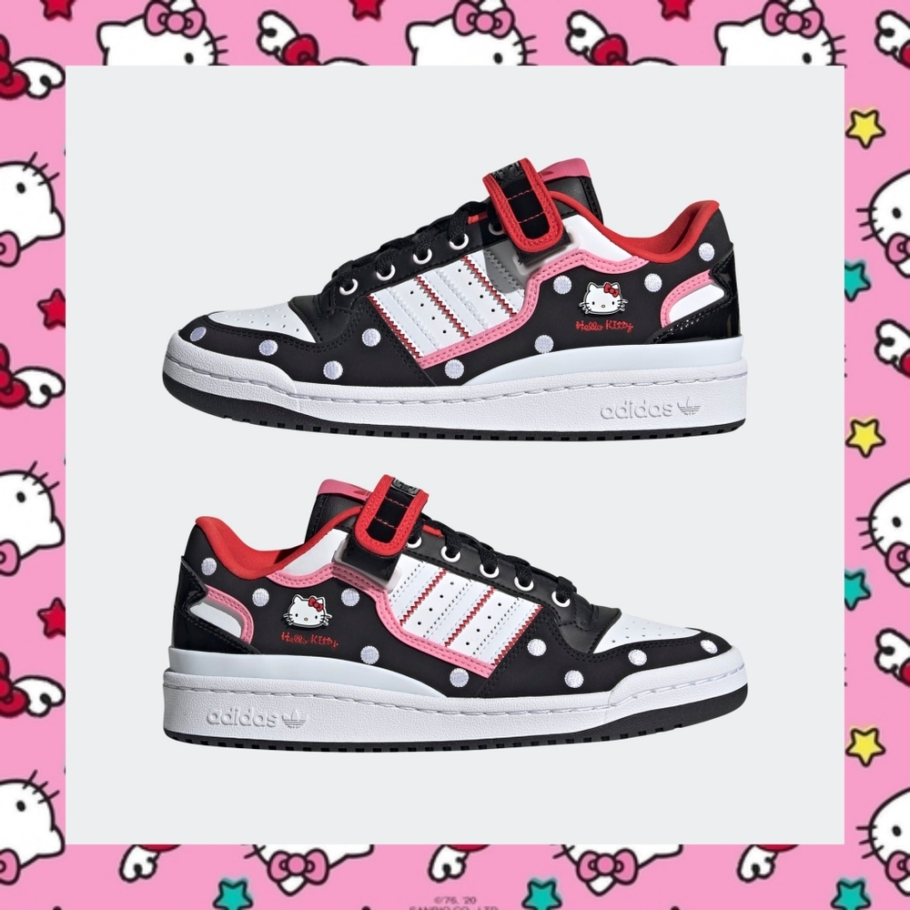 Brand New- Never Worn.           HELLO KITTY ADIDAS SNEAKERS  Wmns sz8.5 - Picture 2 of 3